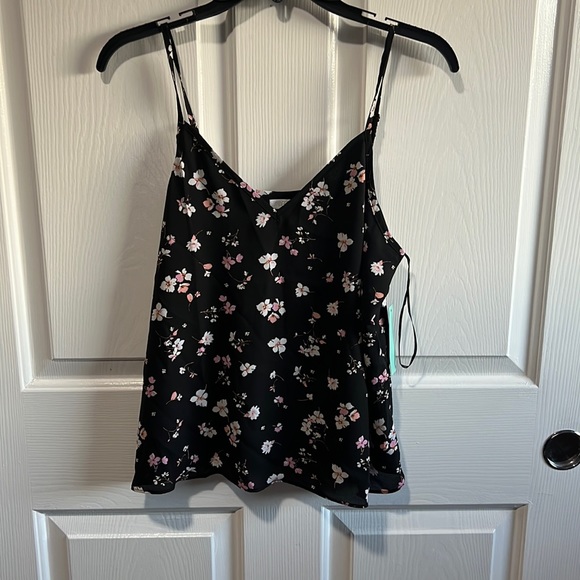 Abound Black Floral Tank Blouse...MSRP $20 - Picture 1 of 3